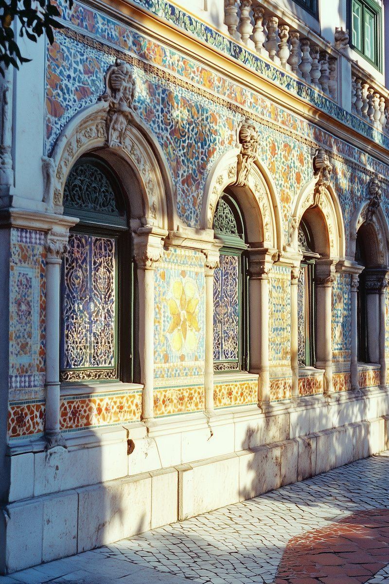 Ornate azulejo arcades, Lisbon
